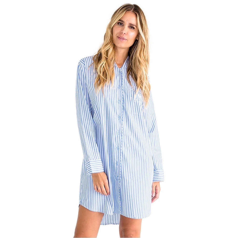 NWT Sant and Abel BRADDOCK Classic Night Shirt SHUTTERS HOTEL Size Medium - Picture 2 of 9